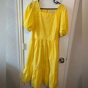 Rachel Parcell Yellow Midi Dress